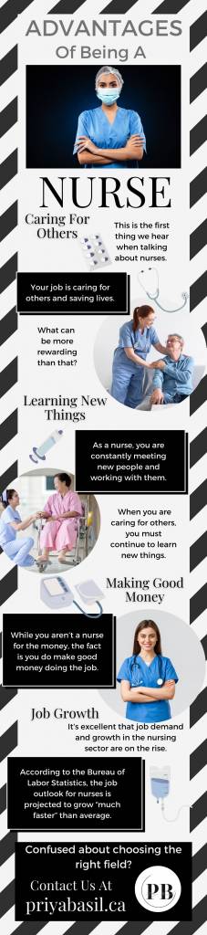 Advantages of being a nurse - Infograph