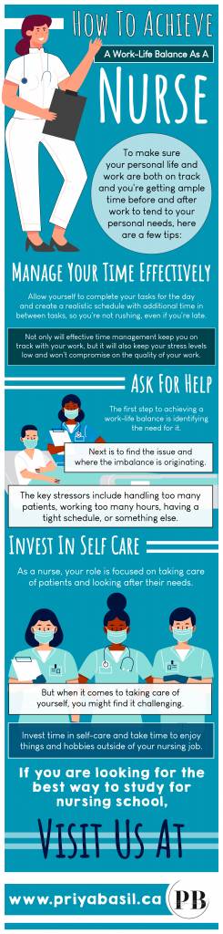 How to achieve a work-life balance as a nurse - Infograph